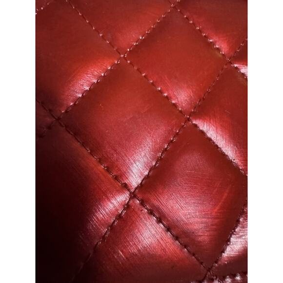 Authentic Chanel Boy Wallet On Chain WOC Metallic Red Leather W COA READ - Picture 6 of 15